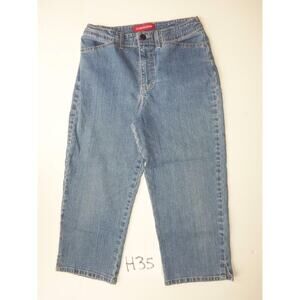 Gloria Vanderbilt Blue Jean Capris Size 8 Stretch Womens -0317H35